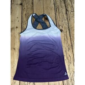 SOHO SPORT Women’s Size M Purple Ombre Criss Cross Back ATHLEISURE Tank Top
